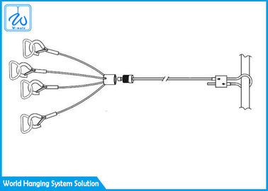Промышленная система подвеса 2 кабеля воздуховода набора ХВАК вися/5мм привязывает диаметр