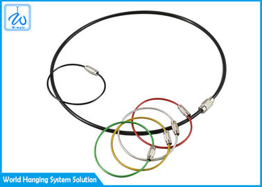 Гальванизированная петля провода сережки ключа путешественника ключевого кольца петли кабеля красочная