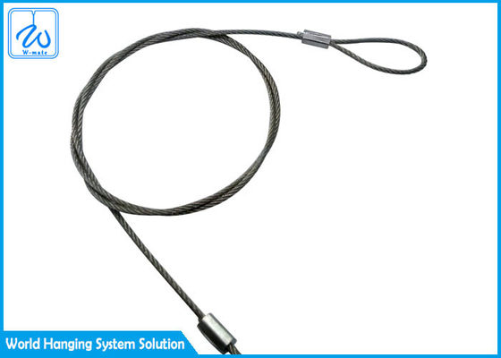 Слинг 1.2mm 7x7 веревочки стального провода с петлей 1000mm для кабеля безопасностью