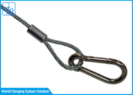 Гальванизированный кабель безопасности слинга веревочки провода нержавеющей стали 3mm для светильников
