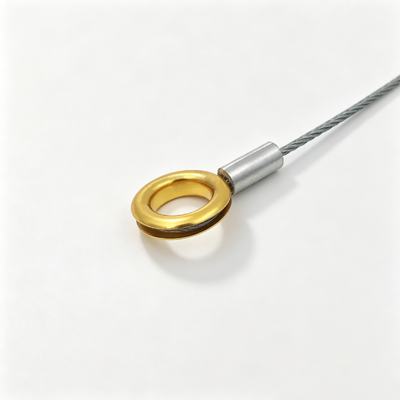 Custom Heavy Duty Steel Wire Rope Assembly Golden Single Swaged Terminal Secure Cable for Industrial Safety Application