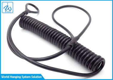 Веревочка смертной казни через повешение талрепа инструмента катушки черного кабеля безопасности весны расширения стальная