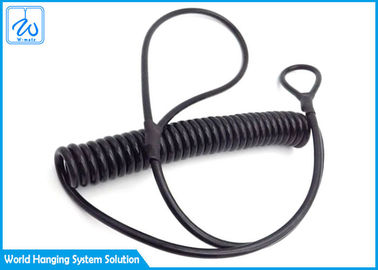Веревочка смертной казни через повешение талрепа инструмента катушки черного кабеля безопасности весны расширения стальная
