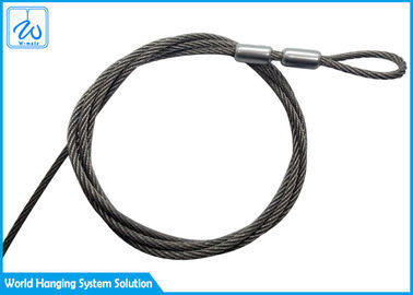 Веревочка провода нержавеющей стали кабеля 3мм безопасности весны расширения СГС с концом петли
