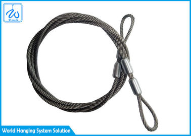 Веревочка провода нержавеющей стали кабеля 3мм безопасности весны расширения СГС с концом петли