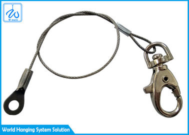Талреп веревочки провода Силинг веревочки провода петли глаза стали 1.5мм с Карабинер