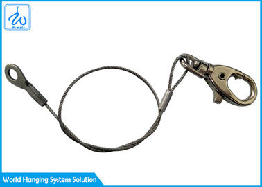 Талреп веревочки провода Силинг веревочки провода петли глаза стали 1.5мм с Карабинер
