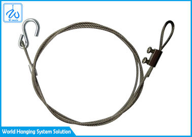 Диаметр талрепы безопасности веревочки провода нержавеющей стали 1,5 мм с крюком с