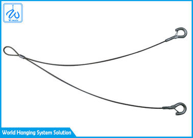 Оборудование и штуцеры веревочки стального провода с y приспосабливать с 2 щелчковыми прикрепленными крюками