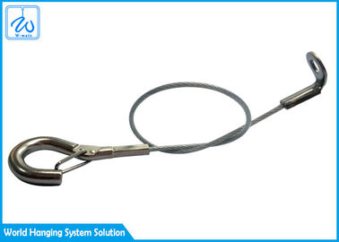 сборки кабеля веревочки провода слинга кабеля 1.5мм с крюком и глазом загиба