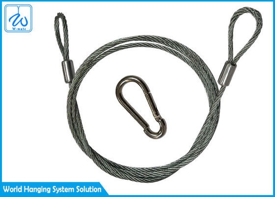 Гальванизированный кабель веревочки стального провода с петлями для фары этапа со стойкой
