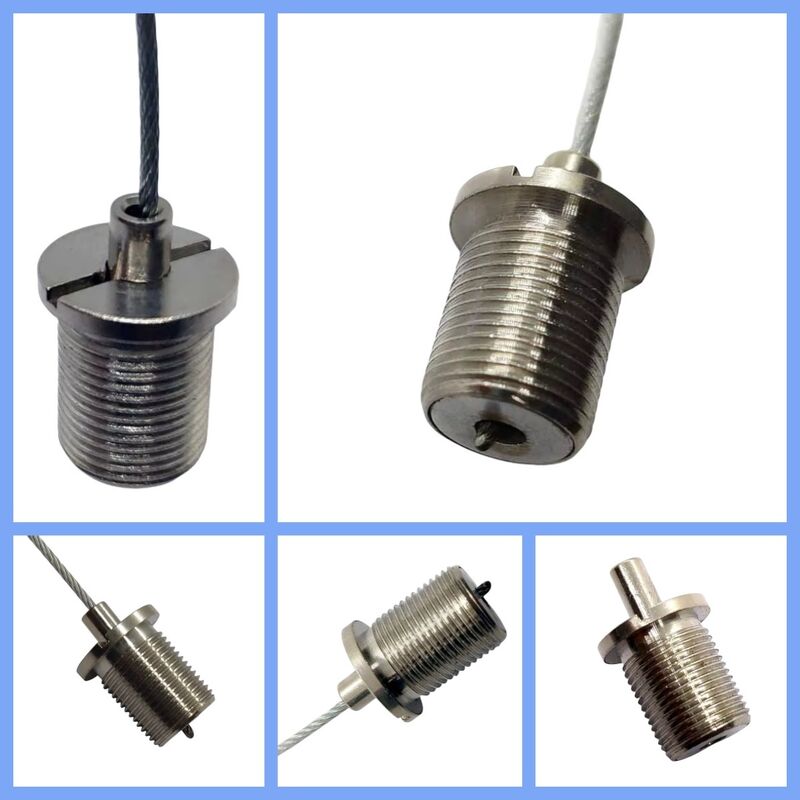 M10 Мужская резьба латунный медный кабельный захват комплект подвески зажим для стального троса для светодиодной детали